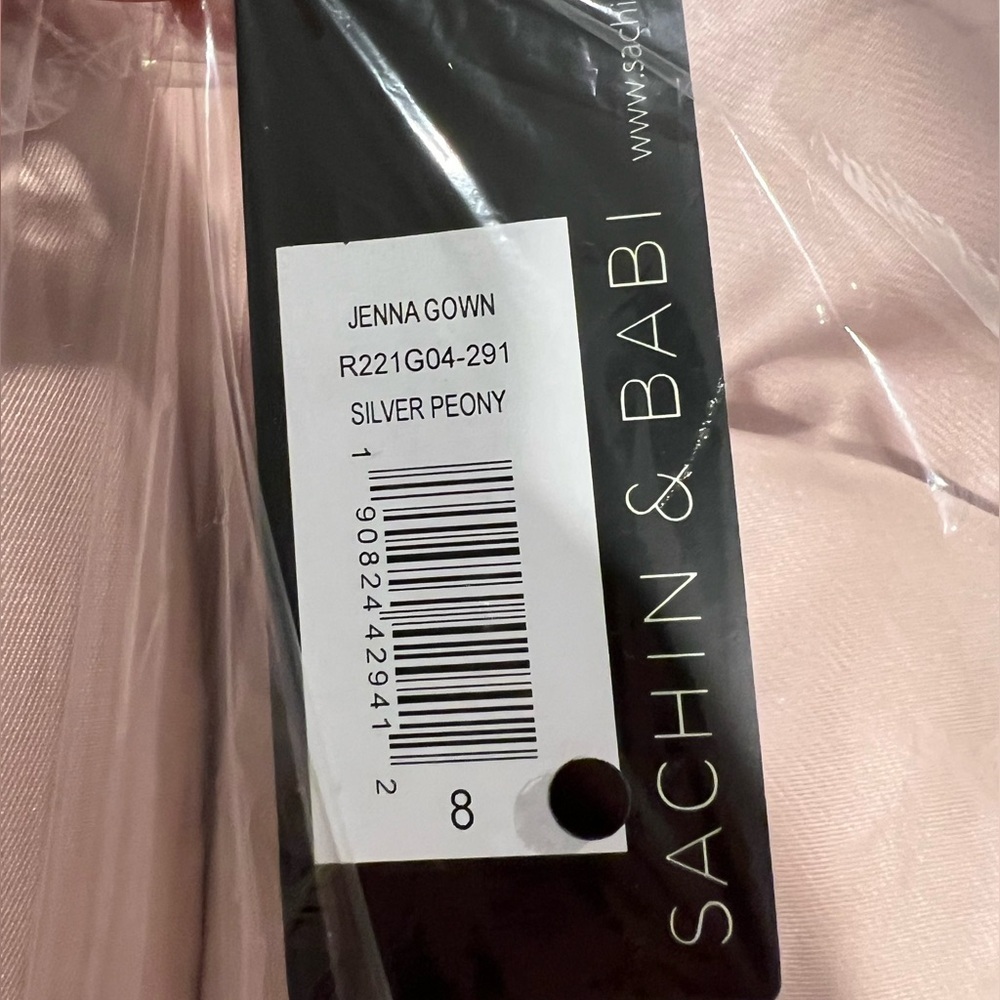 Sachin + Babi Jenna Gown Size 8 in Silver Peony Women’s High Low Dress - Picture 5 of 7